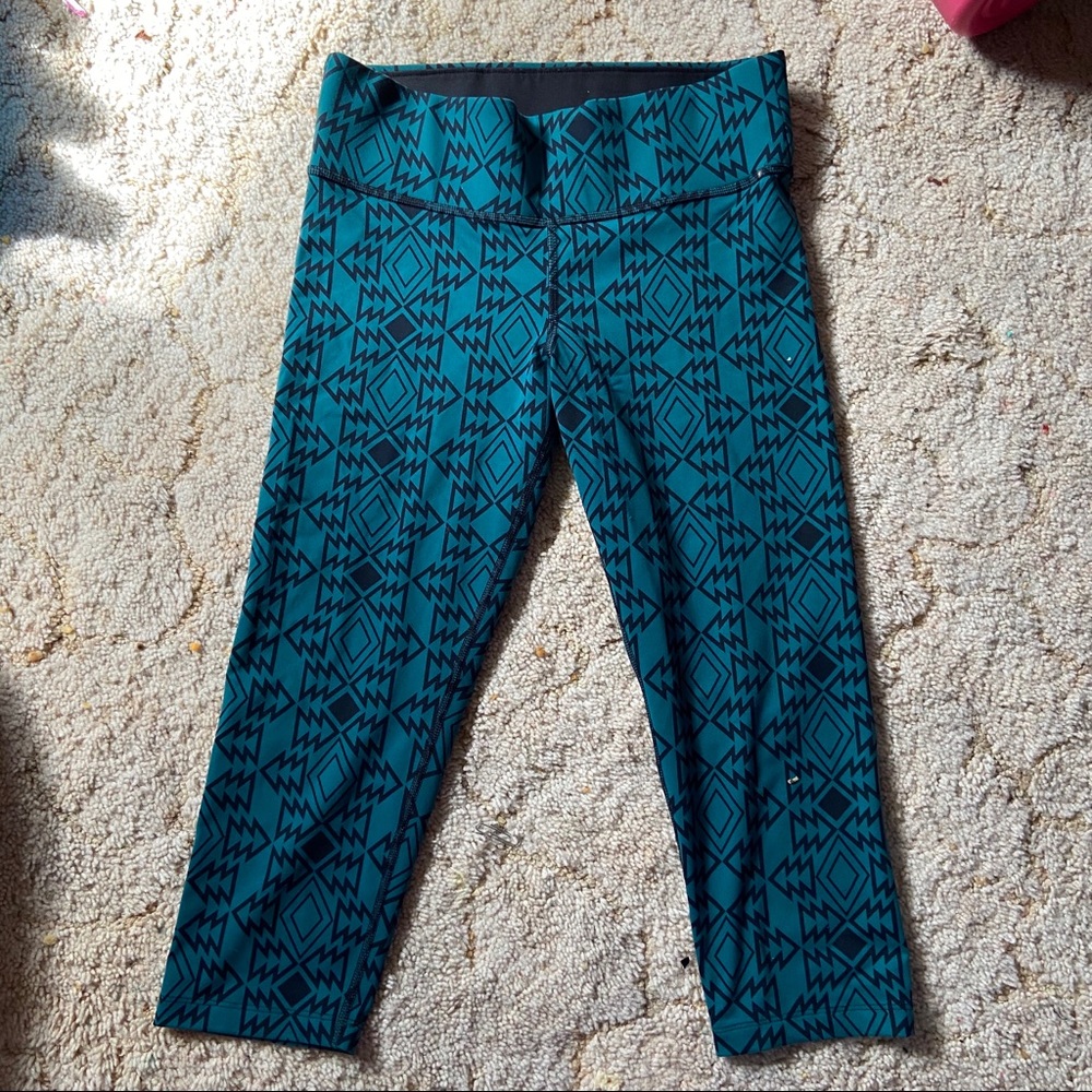 Pink Victoria secret blue Aztec print leggings xs